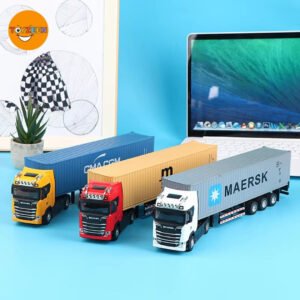 1:36 Pull Back Scale Diecast Container Truck With Light And Sound-74
