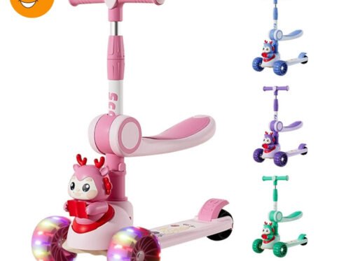 2 in 1 Deer Manual Scooty and Cycle with Light-90