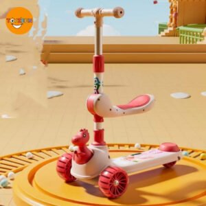 2 in 1 Unicorn Manual Scooty and Cycle with Light-91