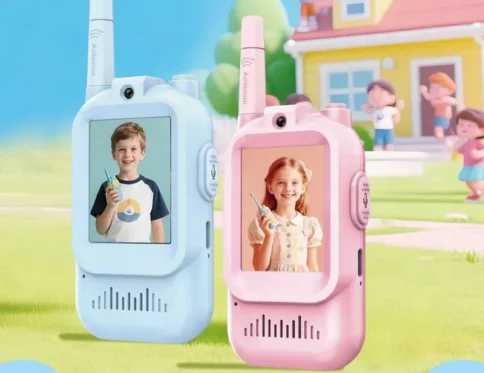 2Pcs Rechargeable Kids Video Walkie Talkie